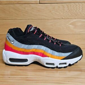 Nike Air Max 95 Size 7.5 Black White Running Shoe Ocean Cube Kumquat AT9865-002